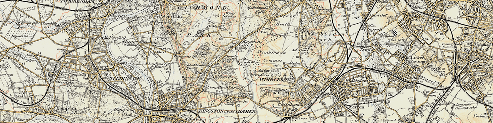 Old map of Kingston Vale in 1897-1909