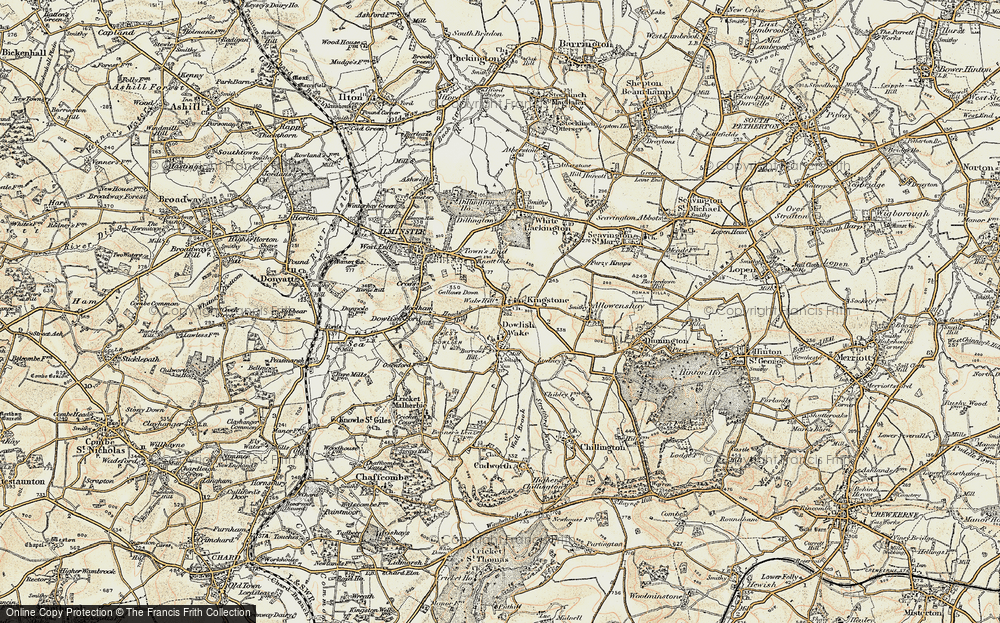 Old Map of Kingstone, 1898-1899 in 1898-1899