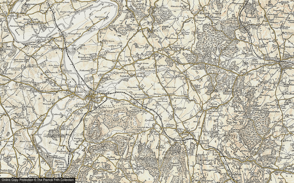 Old Map of Kingstone, 1899-1900 in 1899-1900