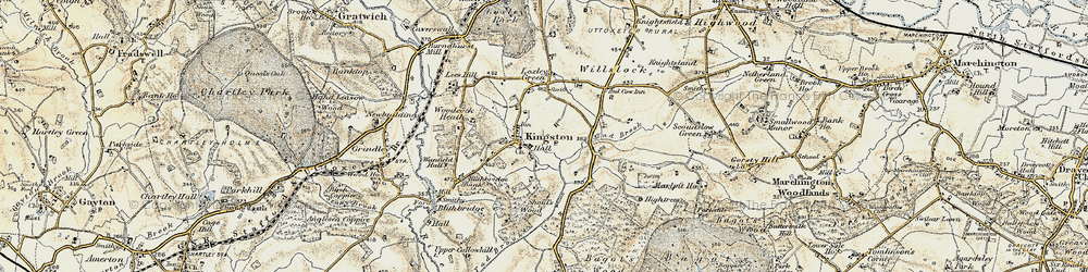 Old map of Kingstone in 1902