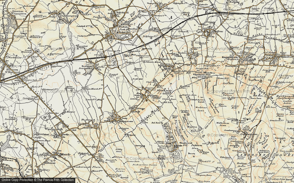 Old Map of Kingstone Winslow, 1897-1899 in 1897-1899