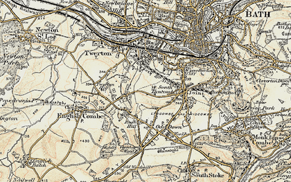 Old map of Kingsway in 1898-1899