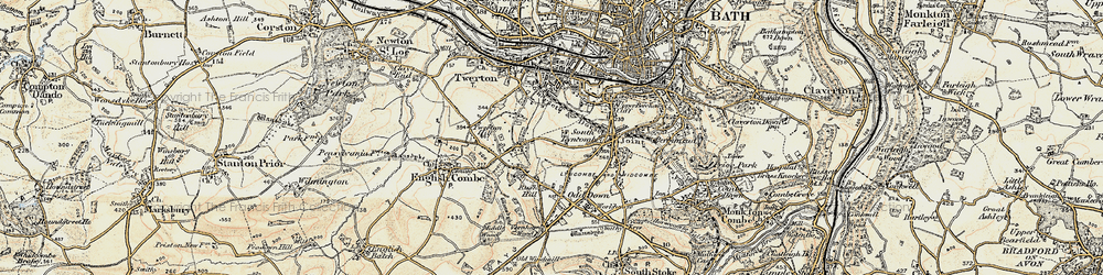 Old map of Kingsway in 1898-1899