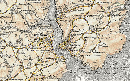 Old map of Kingswear in 1899