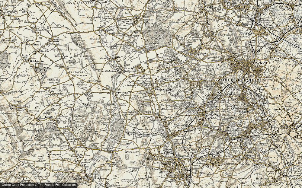 Old Map of Kingswinford, 1902 in 1902