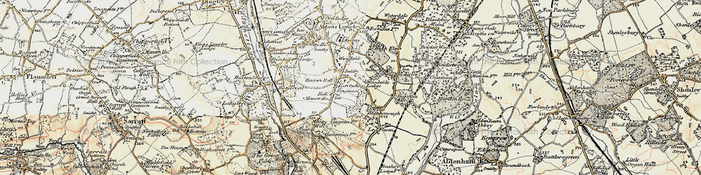 Old map of Kingswood in 1897-1898