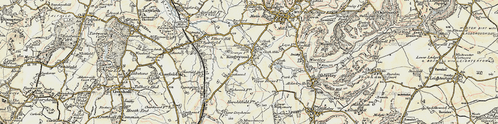 Old map of Kingswood in 1898-1899