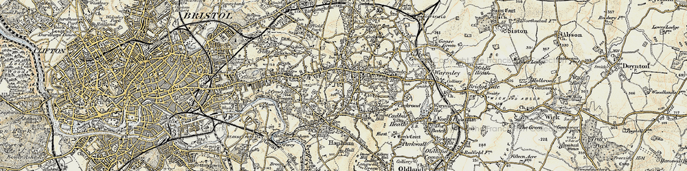Old map of Kingswood in 1899