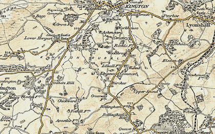 Old map of Coppice House Wood in 1900-1903