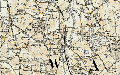 Old map of Kingswood in 1901-1902