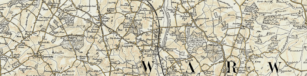 Old map of Lapworth Sta in 1901-1902