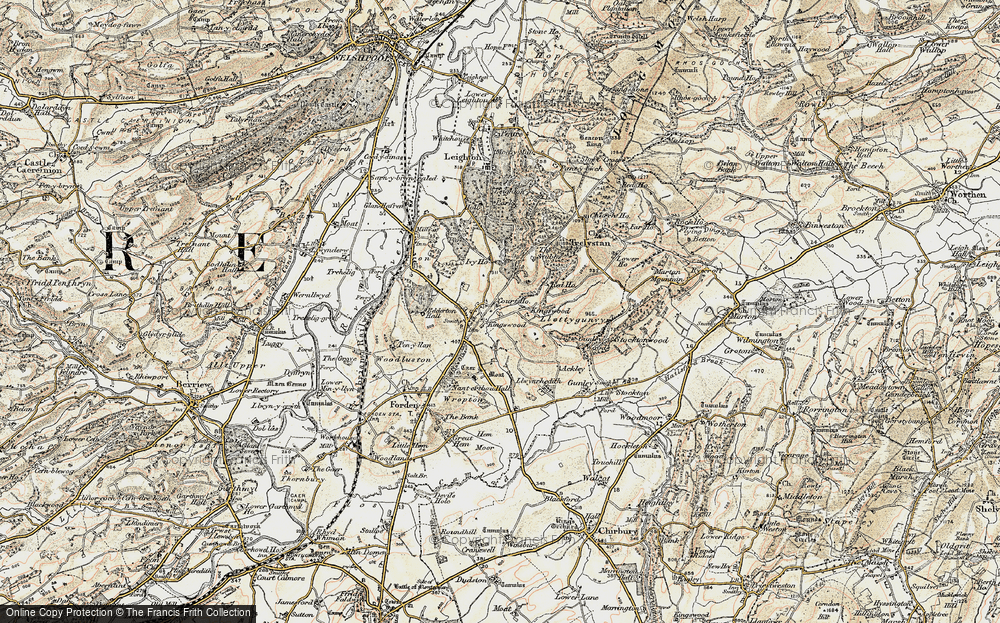 Old Map of Historic Map covering Edderton Hall in 1902-1903