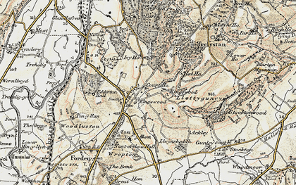 Old map of Edderton Hall in 1902-1903