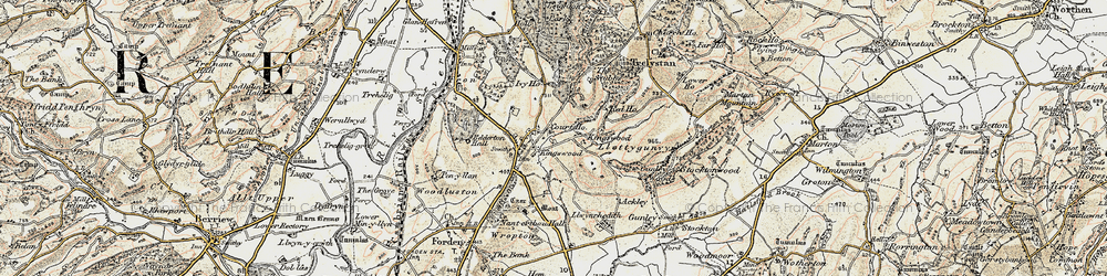 Old map of Edderton Hall in 1902-1903