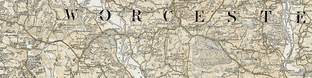 Old map of Kingswood Common in 1899-1902