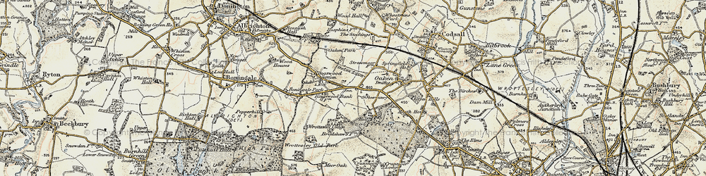 Old map of Kingswood Common in 1902