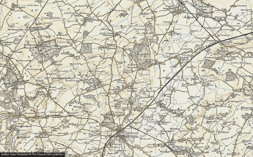 Old Map of Kington Langley, 1898-1899 in 1898-1899