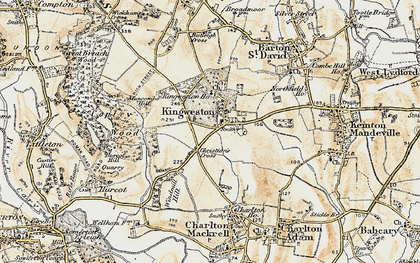 Old map of Kingweston in 1899