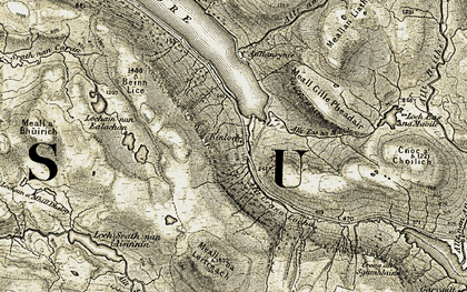 Old map of Allt Beithe in 1910