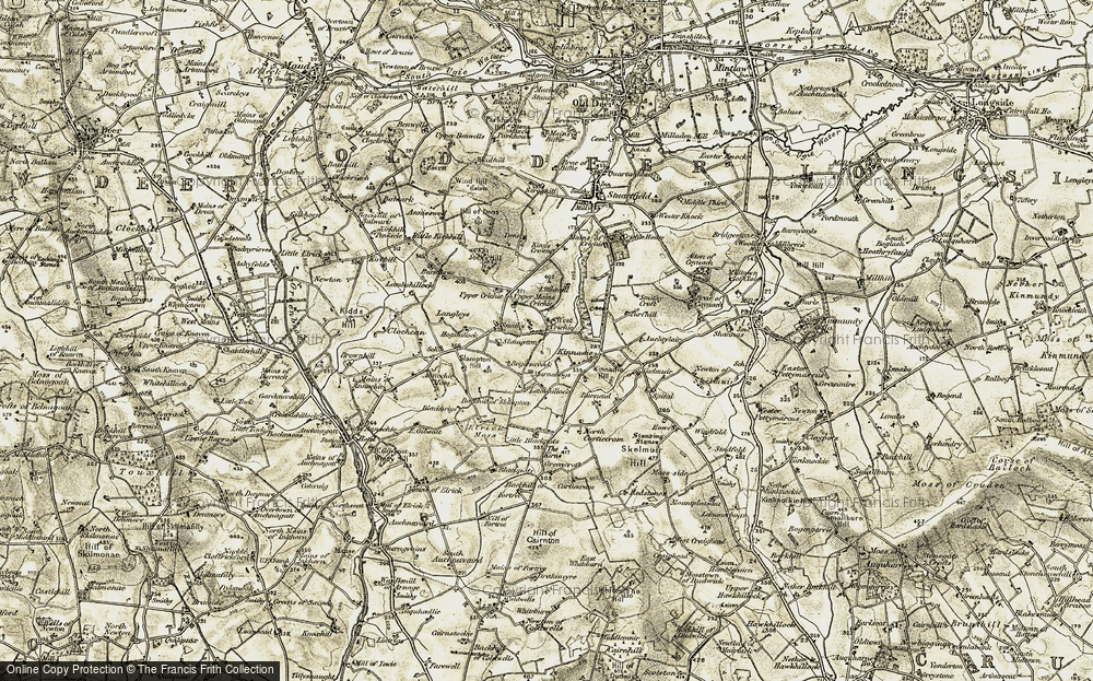 Old Map of Kinnadie, 1909-1910 in 1909-1910