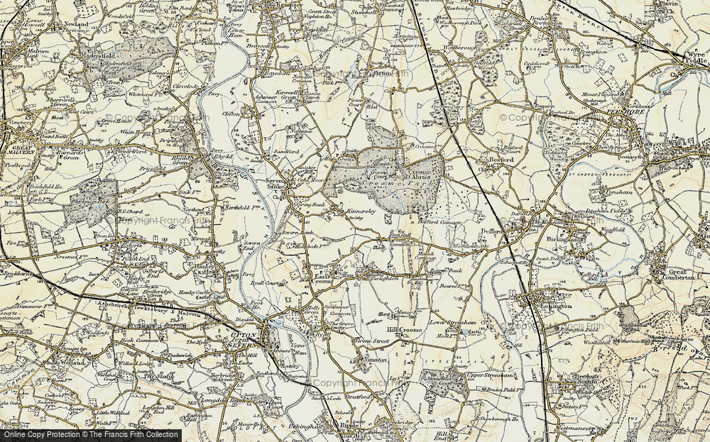 Old Map of Kinnersley, 1899-1901 in 1899-1901