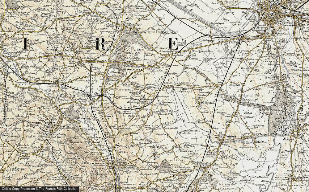 Old Map of Historic Map covering Brad Brook in 1902-1903