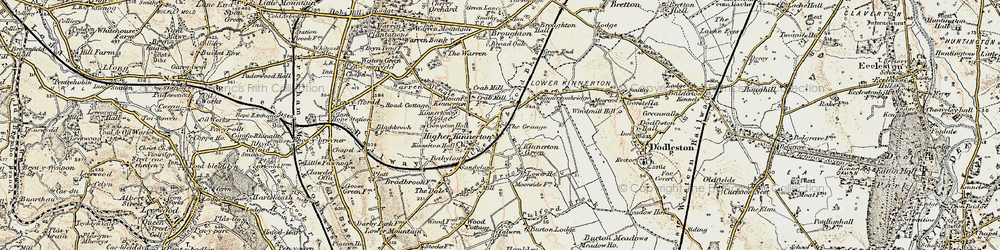 Old map of Brad Brook in 1902-1903
