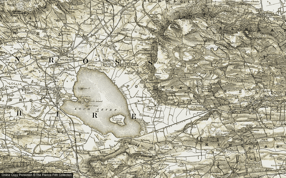 Old Map of Kinnesswood, 1903-1908 in 1903-1908