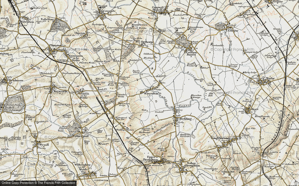 Old Map of Kinoulton, 1902-1903 in 1902-1903