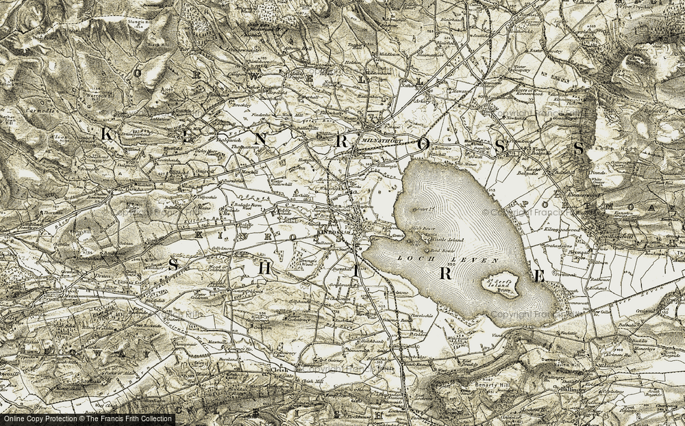 Old Map of Historic Map covering Lathro in 1903-1908