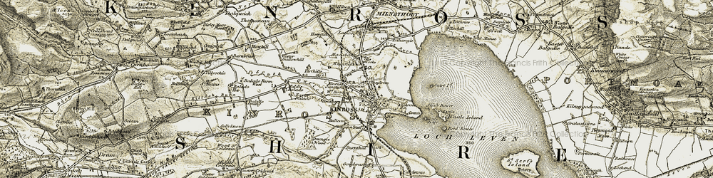 Old map of Kinross in 1903-1908