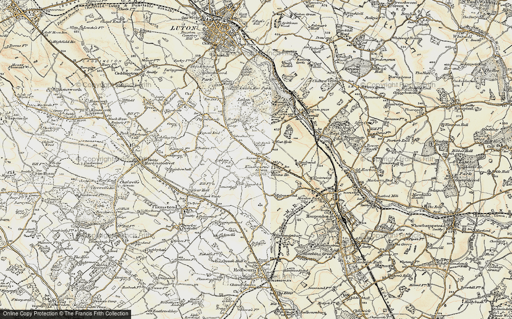 Old Map of Historic Map covering White Walls in 1898-1899