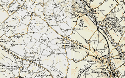 Old map of Kinsbourne Green in 1898-1899