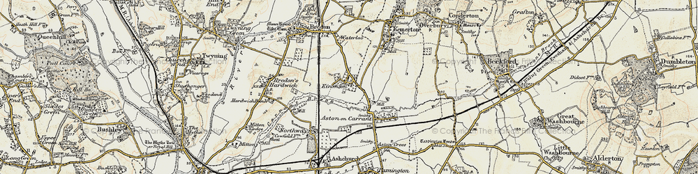 Old map of Kinsham in 1899-1901