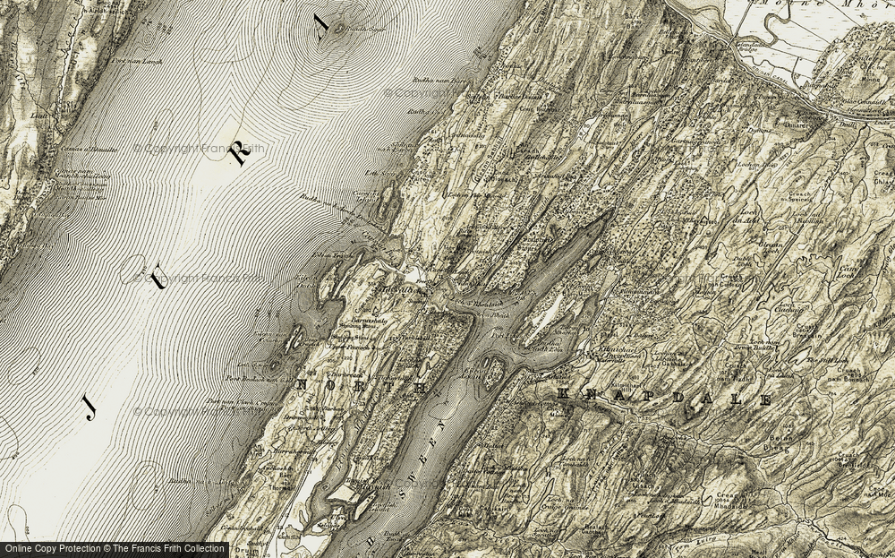 Old Map of Kintallan, 1906-1907 in 1906-1907