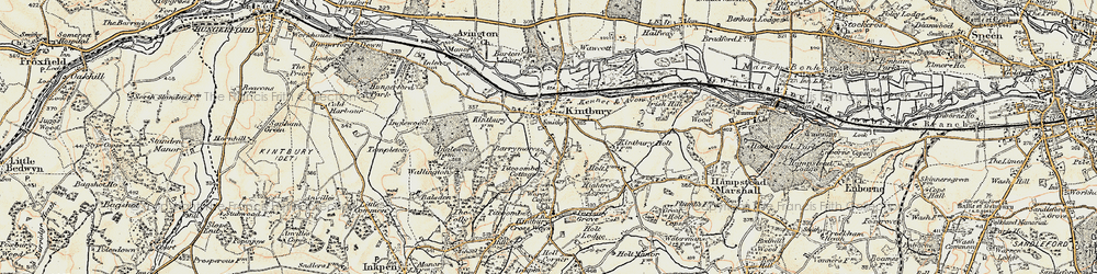 Old map of Kintbury in 1897-1900