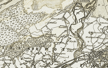 Old map of Kintessack in 1910-1911