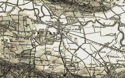 Old map of Ballendrick Ho in 1906-1908