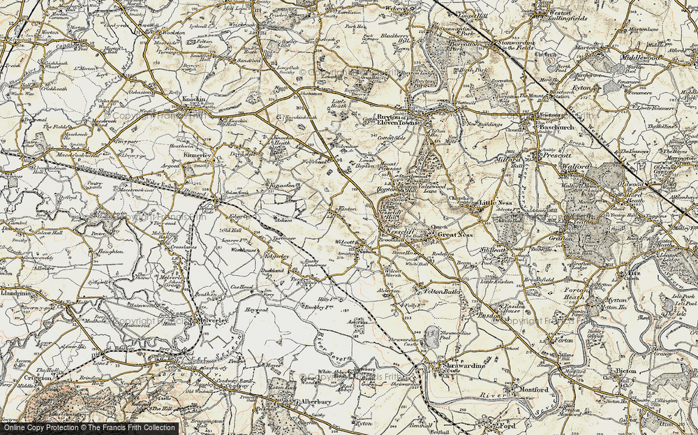 Old Map of Kinton, 1902 in 1902