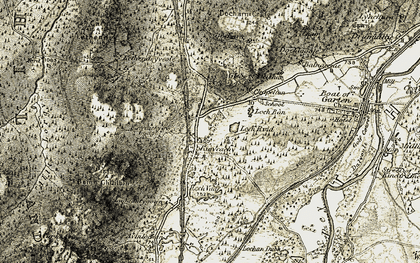Old map of Beinn Ghuilbin in 1908-1911