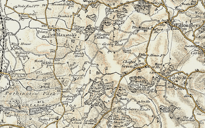 Old map of Kinwalsey in 1901-1902
