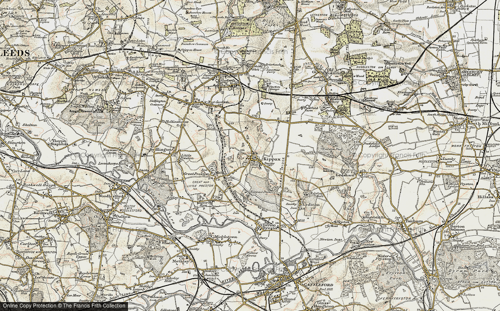 Old Map of Kippax, 1903 in 1903