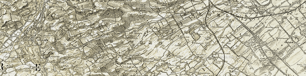 Old map of Kippilaw in 1901-1904