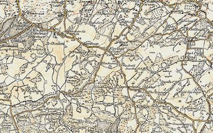 Old map of Kipping's Cross in 1897-1898