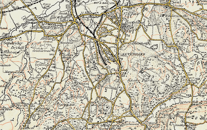 Old map of Kippington in 1897-1898