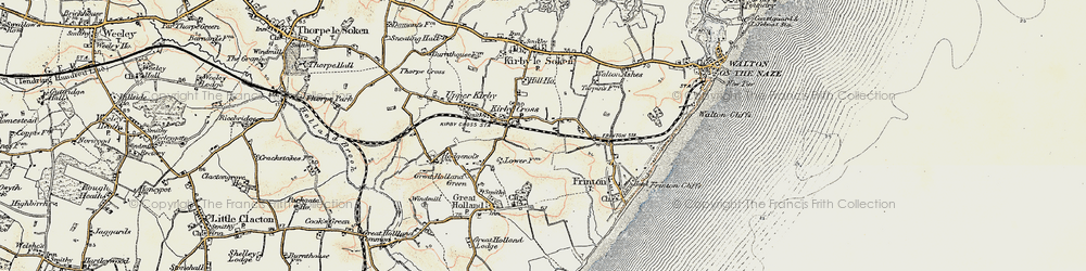 Old map of Kirby Cross in 0-1899