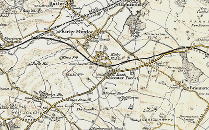 Old map of Enderby Lodge in 1901-1903