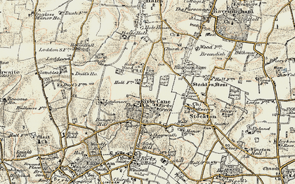 Old map of Kirby Green in 1901-1902