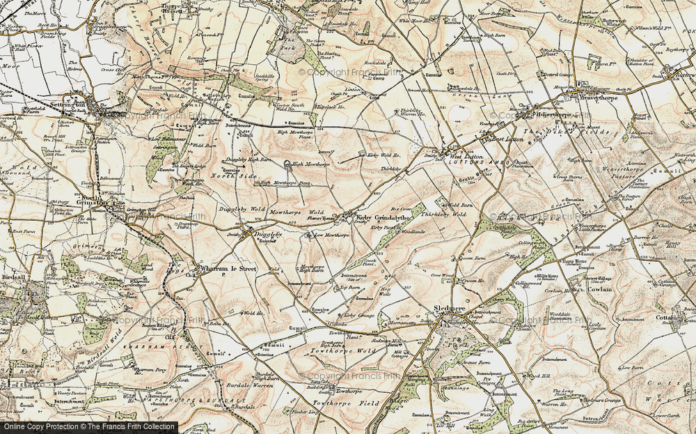 Old Map of Kirby Grindalythe, 1903-1904 in 1903-1904