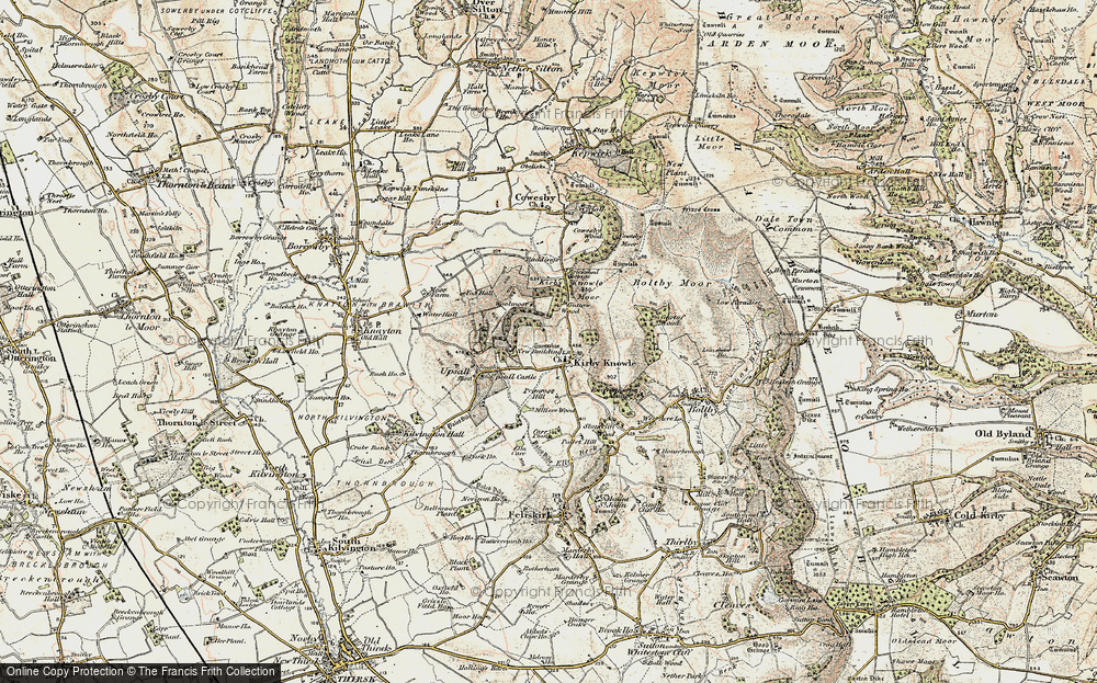 Old Map of Kirby Knowle, 1903-1904 in 1903-1904